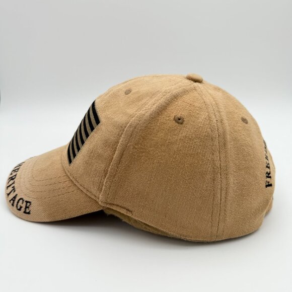 AMERICAN HERITAGE Tan “Freedom Isn’t Free” Flag Cap – Soft Washed Cotton Dad Hat - Picture 4 of 11